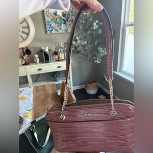 Great DKNY rose colored shoulder bag